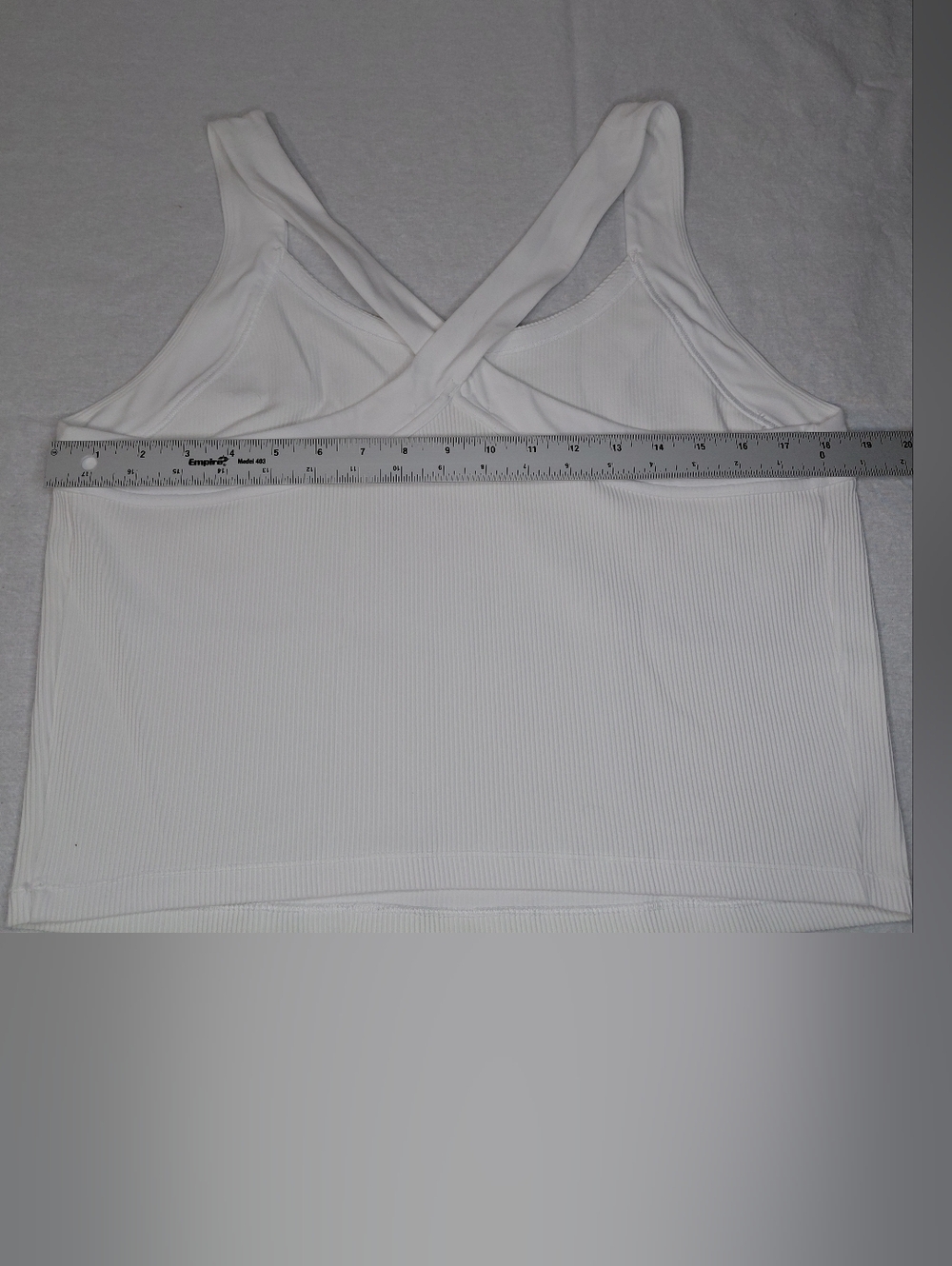 Athleta White Ribbed Crossback Crop Tank - Picture 4 of 11